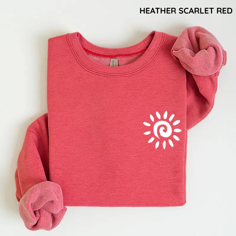 Women's Cute Sun Hoodie - Casual Fitted Long Sleeve Pullover, Summer Beach Top, Full Colors Girl Gift Sweatshirt