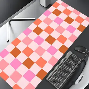 Cute Checkered Pattern Mouse Pad, Rectangle Gaming Mouse Pad, Non-slip Rubber Pad, Aesthetic Desktop Decoration Protective Pad for Laptop, Desktop Computer Games, Desk Accessories