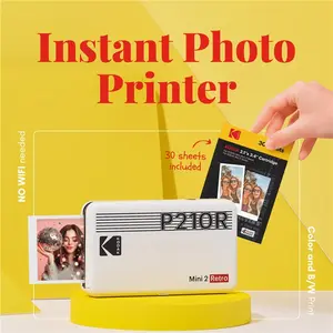 KODAK Mini 2 Retro 2x3 Portable Photo Printer, 38 Sheets, Bluetooth Smartphone Printer for iPhone & Android, Instant Color Prints, 4PASS Dye Sublimation,