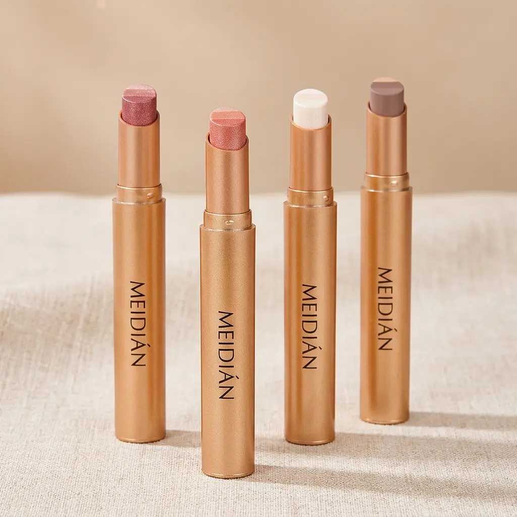 4-Pack Creamy Eyeshadow Stick Set, Long-Lasting & Waterproof Shimmer Crayons with a Glitter Finish for Women's Daily Makeup, Matte Shimmer Eyeshadow, 4Pcs/Set(#01#02#03#04), Buy 1 Get 2 Free, Smooth, Beauty Products, Cosmetic