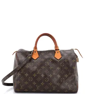 Pre-owned Louis Vuitton Canvas Coated Shoulder Bags Speedy Bandouliere Bag Monogram Canvas 30 by Rebag
