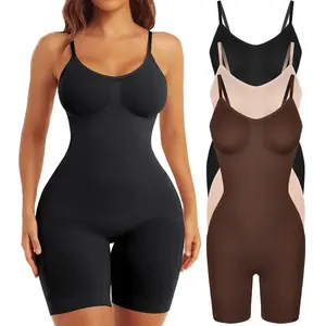 Women Butt Lifter Bodysuit Tummy Control Shapewear Womenswear Comfort Spaghetti Strap Breathable Hip Underwear Basic Minimalist
