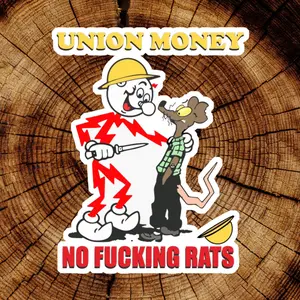 No Rats Sticker, Hard Hat Sticker, Blue Collar Stickers, Funny Gift, Decals for Hard Hat- Toolboxes- Helmet.