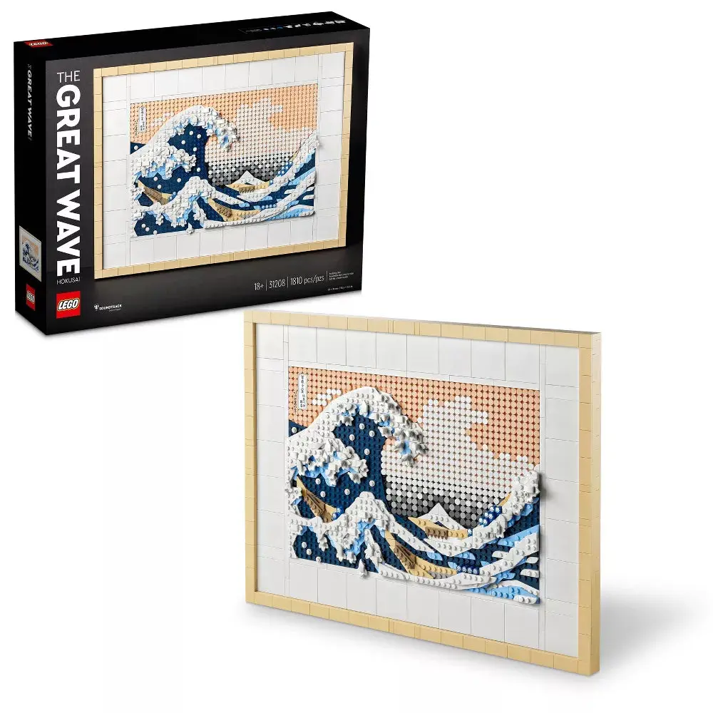 LEGO Hokusai The Great Wave Wall Art Model Building Kit (31208) - Collectible Creative Building Set for Kids, Model Building Kits