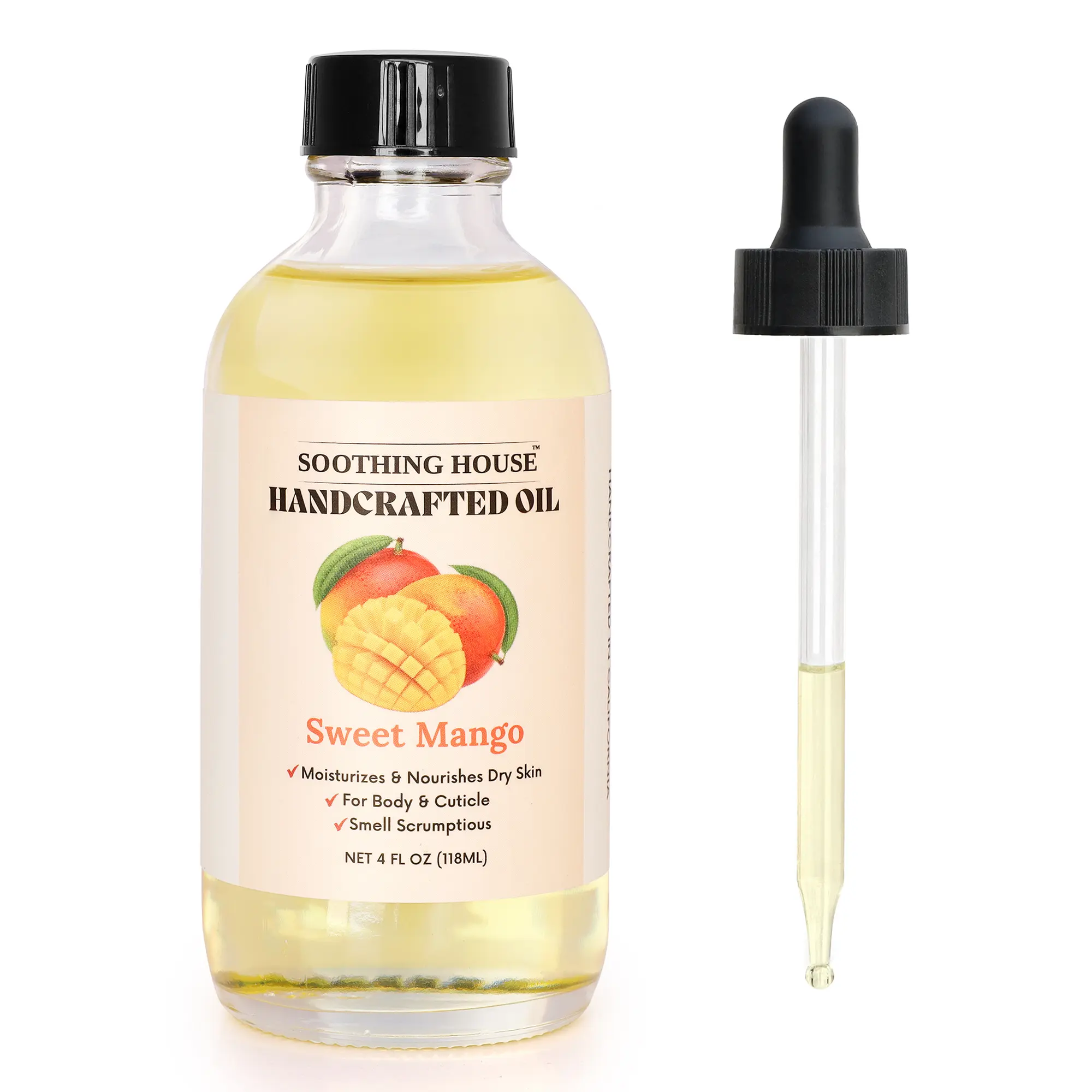 Handcrafted Sweet Mango Multi-Use Body Oil Body Care Coconut Hydrating Moisturizer Moisturizing Avocado Blend Gentle Body Care