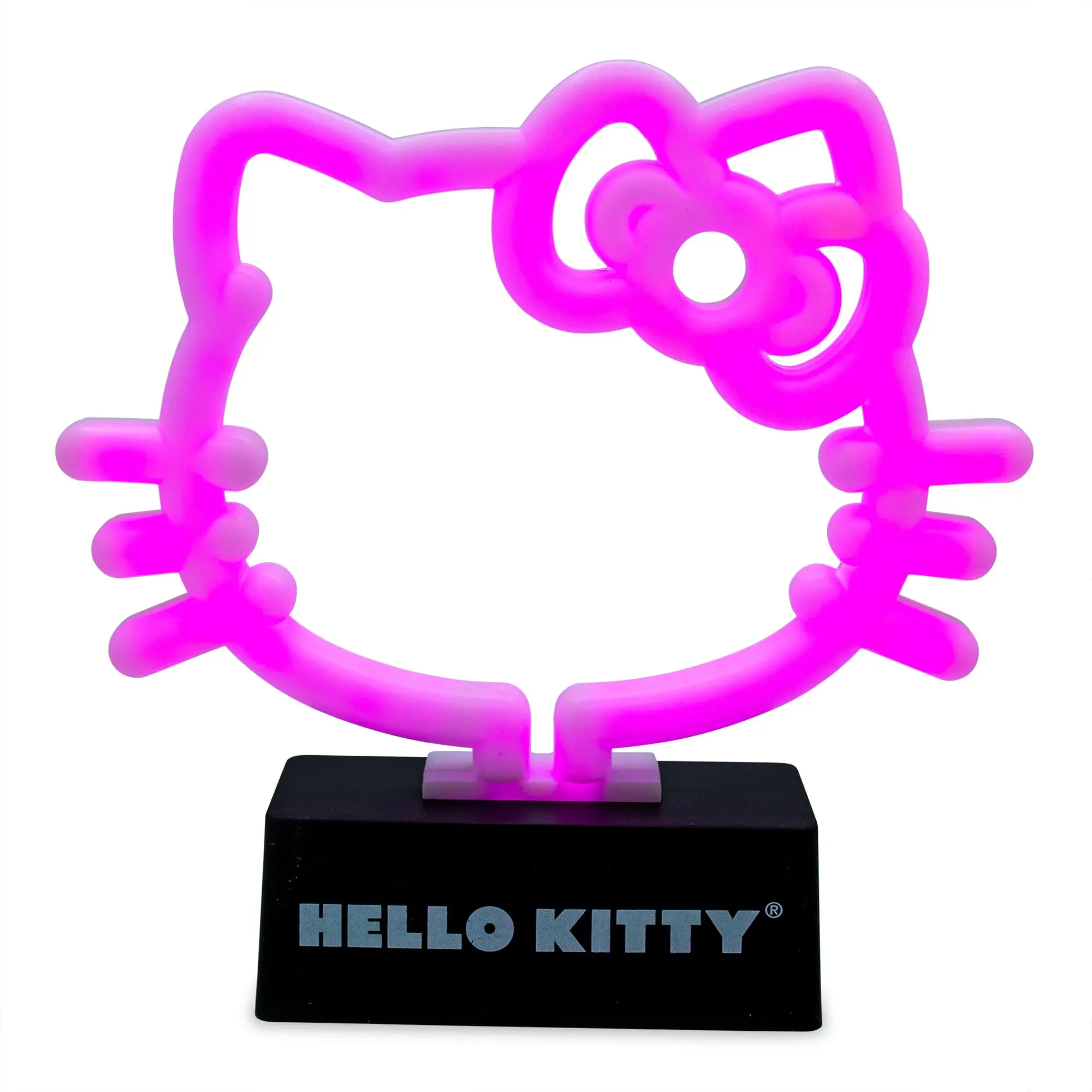 Hello Kitty Face and Bow 6.5-Inch LED Neon Mood Light, Alternative Artistic Novelty Lighting, Room Accessories for Girl Room Decor Light Decor, Neon Rope Light