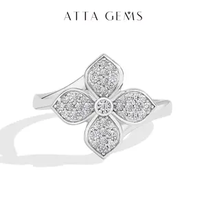 ATTAGEMS D VVS1 Color Luxury 925 Sterling Silver Synthetic Moissanite Ring for Women Engagement Wedding Party Fine Jewelry Luxury Holiday Gift R280, Engagement Wedding Rings,summerwins