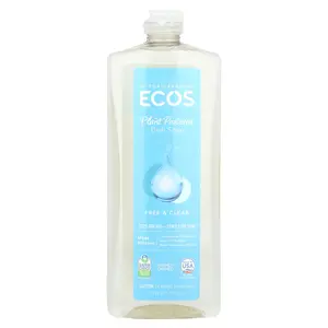 Earth Friendly Products Ecos®, Plant Powered Dish Soap, Free & Clear, 25 fl oz (739 ml)