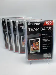 Ultra Pro Resealable Team Bags 5 Packs of 100 Team Bags, 500 Total Trading Card Sleeve Trade Card Box