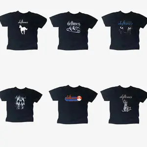 Retro Deftones Band Baby Tee, Gothic Emo Girl, Scene Clothing 2000s, Casual Cotton Short Sleeve, Y2k Top Women Streetwear, Gift For Her nH743