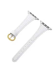 Fashion Crocodile Pattern Watch Band (Band Only), Fashionable Watch Band for Women & Men, Trendy All-match & Exquisite Watch Band for Birthday Gift