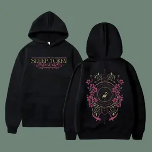 [Graphic Hoodie]Retro Sleep Token Even In Arcadia Crest Hoodie – 2-Sided Pullover Sweatshirt & T-Shirt, Trendy Band Streetwear, Casual Tour Graphic Top, Unisex Hoodie, Gift for Music Fans, Alternative Rock Merch