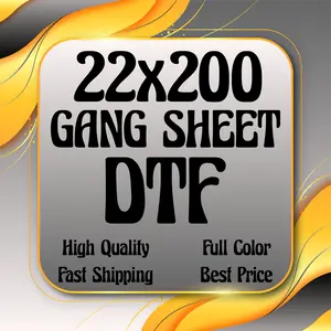 Custom DTF Transfers, DTF Print, DTF Prints, High-Quality Transfer, Full Color Prints, Custom 22x200 Gang Sheet DTF