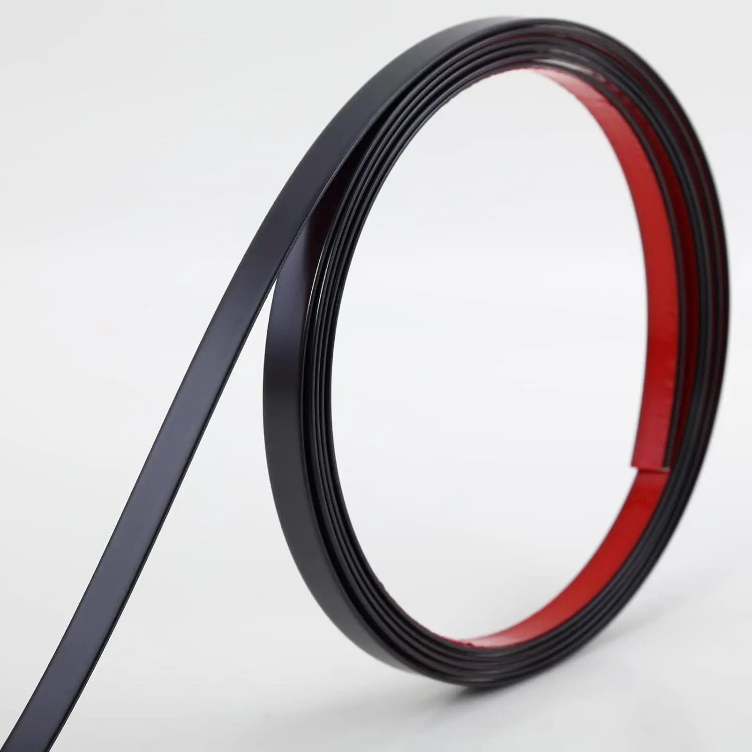 Black Trim Molding, Peel and Stick Mirror Border Design, Flexible Wall Ceiling Floor Cabinet Tile Edge Moulding, 5m x 0.66cm