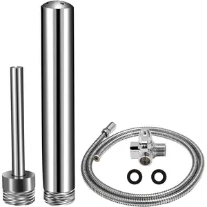 4 Pack Shower Enema System, 6-Foot Stainless Steel Shower Douche Kit with 2 Bathroom Handheld Nozzles & Regulator Knob for Most Shower Systems