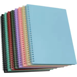 Spiral Notebook B5 Thick Plastic Hardcover 7mm College Ruled 80 Sheets -160 Pages Journals for Study, Work, Travel and Notes