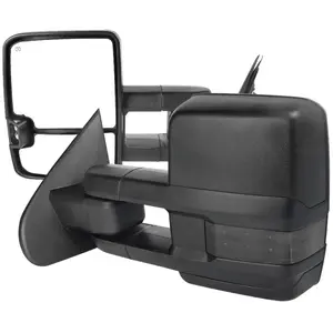 2014-2016 Silverado / Sierra Power Heated ATS Manual Extendable Towing Mirrors w/ Smoke Lens LED Turn Signal & Clearance Lights