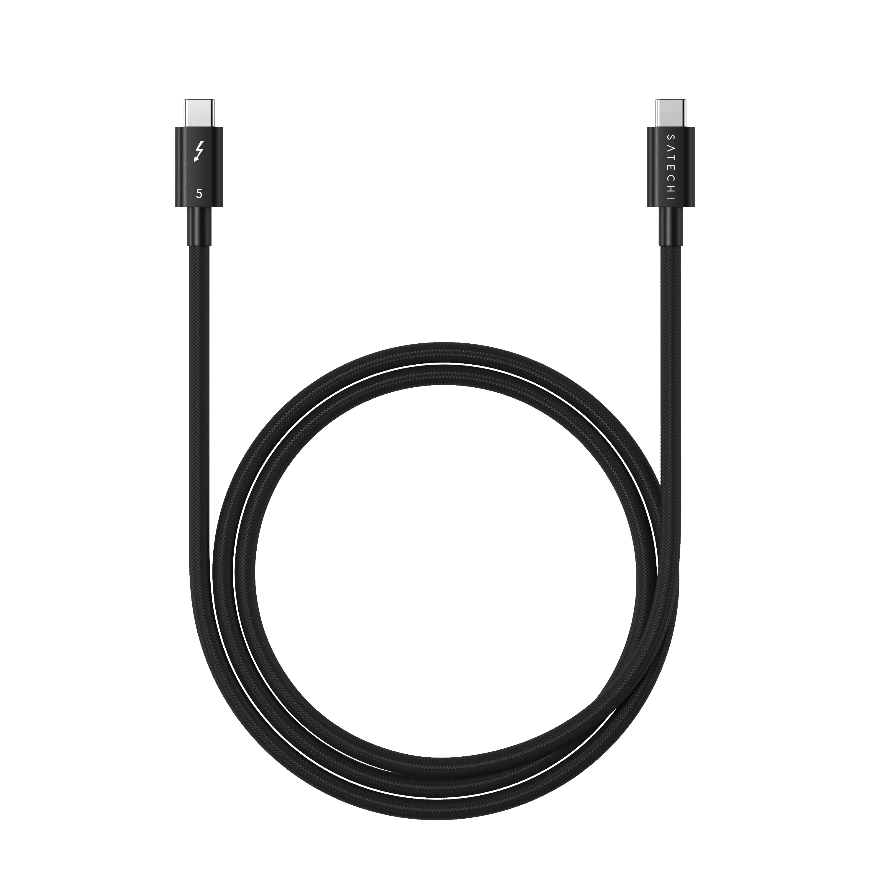 Satechi Certified Thunderbolt 5 Cable, 240W PD, 120Gb/s Data, Dual 8K@60Hz, Triple 4K@144Hz, Braided Thunderbolt 5/4/3, Compatible USB-C Cable for iPhone 17, MacBook Air/Pro/Neo, Laptops