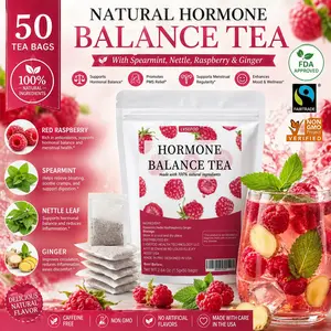 LVSEFOD  TEA Hormone Restoration Herbal Tea 2.64oz (1.5gx50 packs) - Natural Menstrual Cycle Support, Spearmint Flavor, Women's Tea,Healthy Food No Additives or Caffeine.Halloween gifts