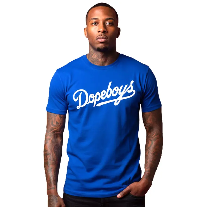 BLOCK112 Menswear Men's Dopeboys Oversized 90s Hip-Hop Streetwear Vintage Washed Heavy Cotton Crew Neck Short Sleeve Graphic T-Shirt, High Def Graphics, Casual, All Seasons, Machine Washable, Regular Fit