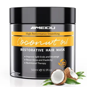 MEIDU Hair Mask,Coconut Oil Deep Conditioning,Ginseng Nourishing Repair,Collagen Hair Treatment, Comfort Shine Smooth Repairing Hydrate. Easter's Gift