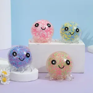 4pcs Fidget Toys For youngsters & Adults - Squishy Balls, Sensory Fidget Squishies, Decompression Squeeze, Decompressing Balls Octopus Squeeze Balls! Christmas、Halloween、Thanksgiving Gift Sensory Bundle