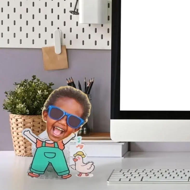 Easy DIY Bobblehead Kit with Customizable Features for Personalized Decor and Creative Fun Includes Acrylic Body Board and Automatic stand