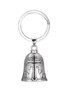 Christmas Halloween Bell Keychain, Gremlin Guardian Motorcycle Bell, Unisex Geometric Design, Durable Fashion Accessory