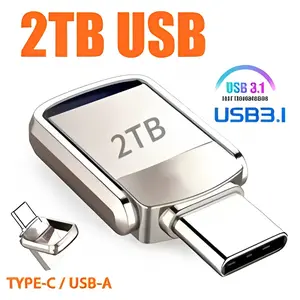 USB Adapter Flash Drive 2TB 3.1 Type C PenDrive Memory Stick Pen Drive Flash Disk for PC Smartphone Storage U Disk