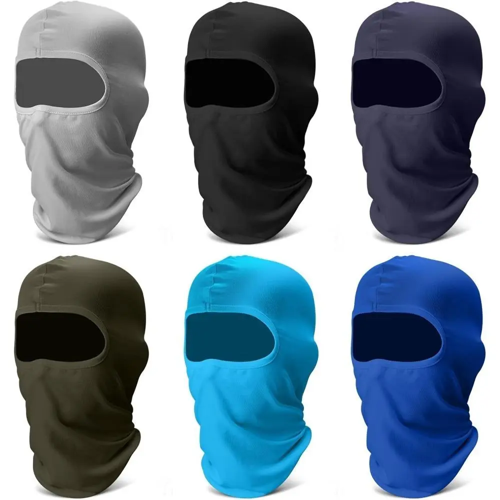 6 Pack Ski Mask Balaclava Face Mask, Windproof Cycle Cap, Sun Cold Protect Head Sheild Ice Silk Scarf, Motorcycle Neck Gaiter