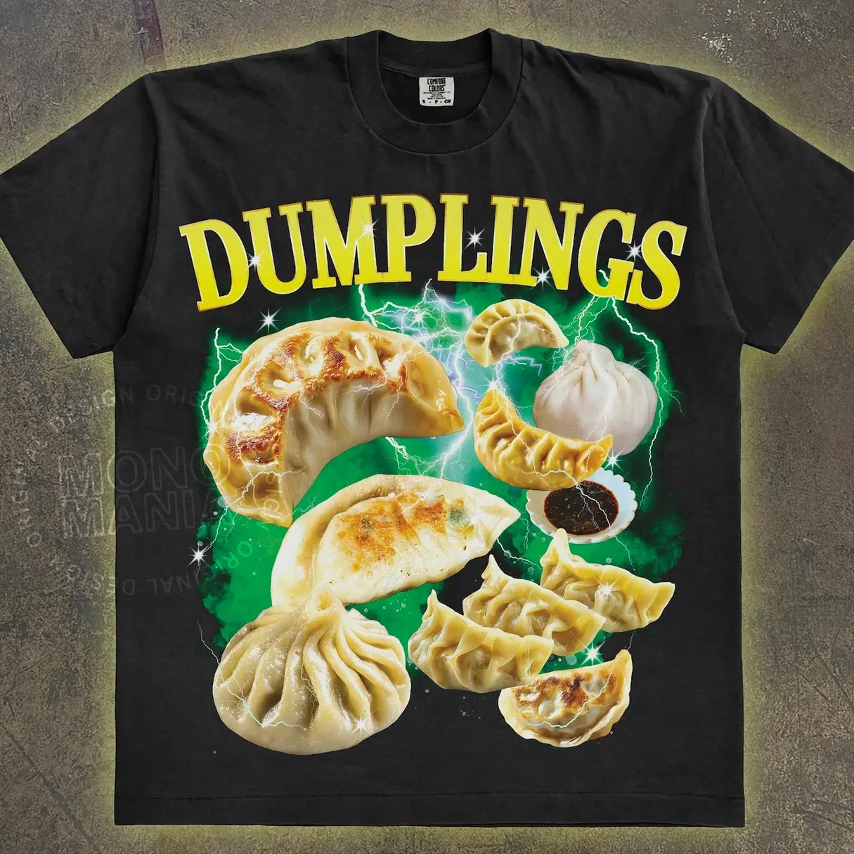 Dumpling shirt, Food T Shirt Funny, Crab Rangoon Meme tshirt, pierogi shirt, Y2k ironic stupid silly cursed shirt, 90s vintage homage tee Z2B