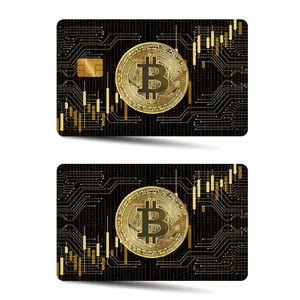 Credit Card Sticker, 2 Counts/set Ultra-thin Shiny Matte Finish Card Design Waterproof Scratch Resistant Durable Card Sticker, Compatible with Small Chip Cards