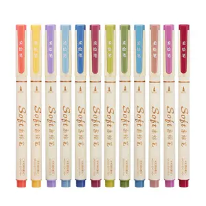 Art Marker Pen Set, Soft Brush Tips Calligraphy Painting Pen, Cute School Supplies for Students, Arts & Crafts Supplies, Brush Tip Markers
