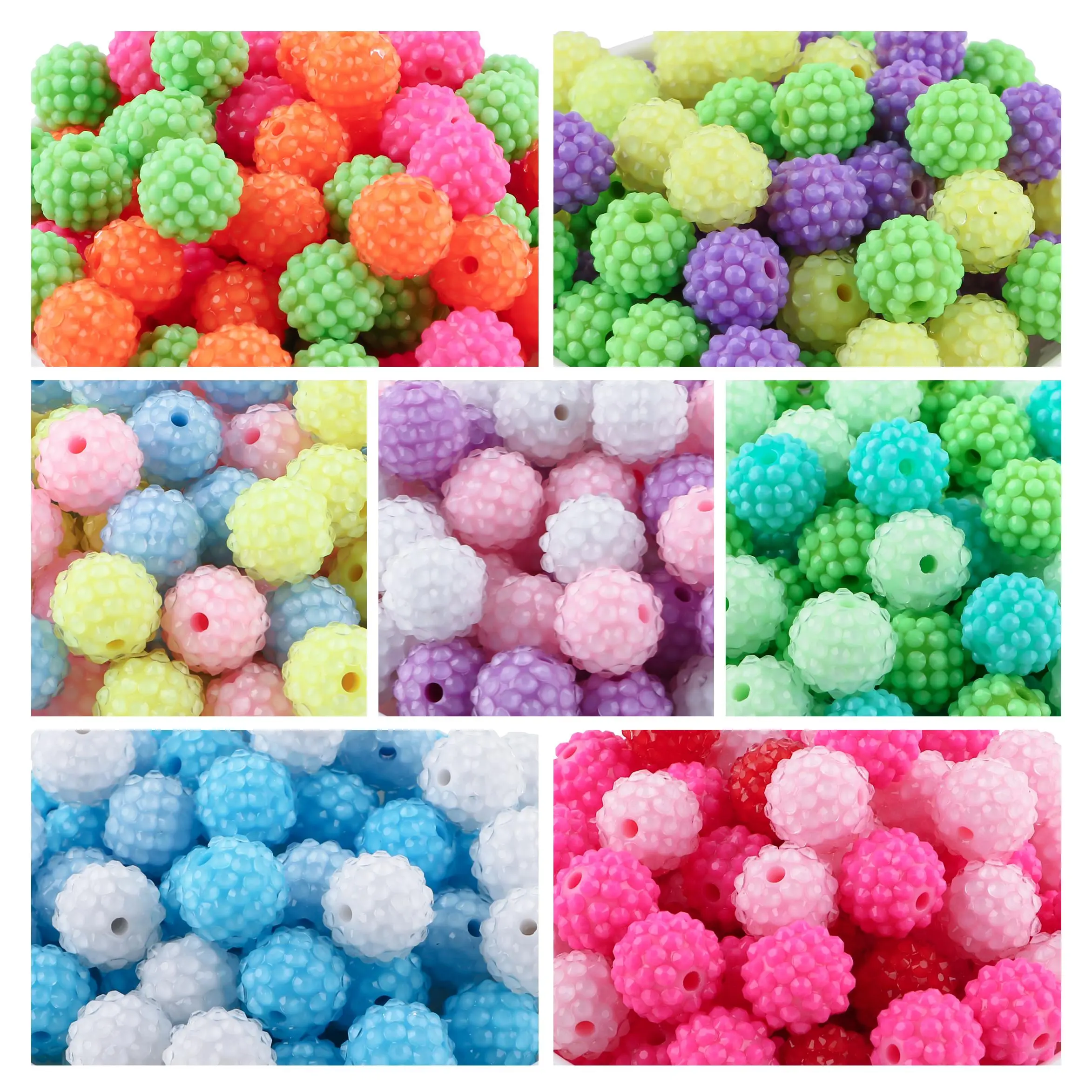 Random Color Beaded, Colorful Beaded, Acrylic Beads, Diy Mix Beads for DIY Handmade Pen, Keychain, Necklace, Bracelet and Lanyard, Bead Assortment DIY Accessories for Jewelry Making, Beading Making
