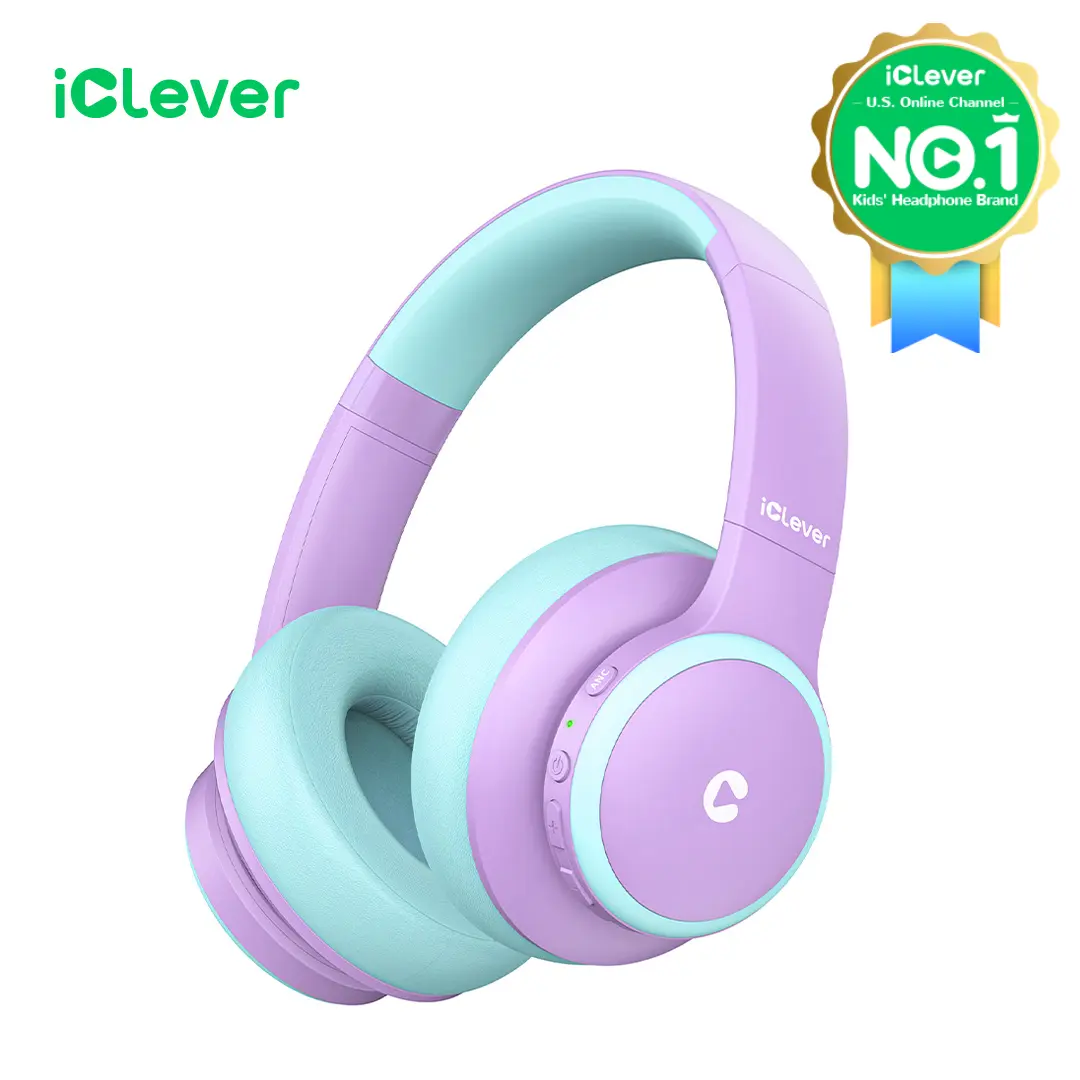 iClever Kids Active Noise Cancelling Headphones - Bluetooth 5.4, Built-in Mic, Wireless Audio Headset