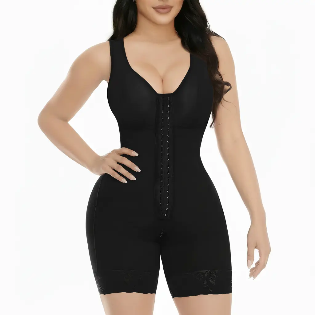 Seamless Full Body Shapewear with Practical Zipper Design