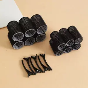 18-Piece Women's Bangs Curlers, Multi-Size Lazy Hair Styling Tool, Party Date Back-To-School Office Air Bangs Curler, Plastic Hair Curling Kit