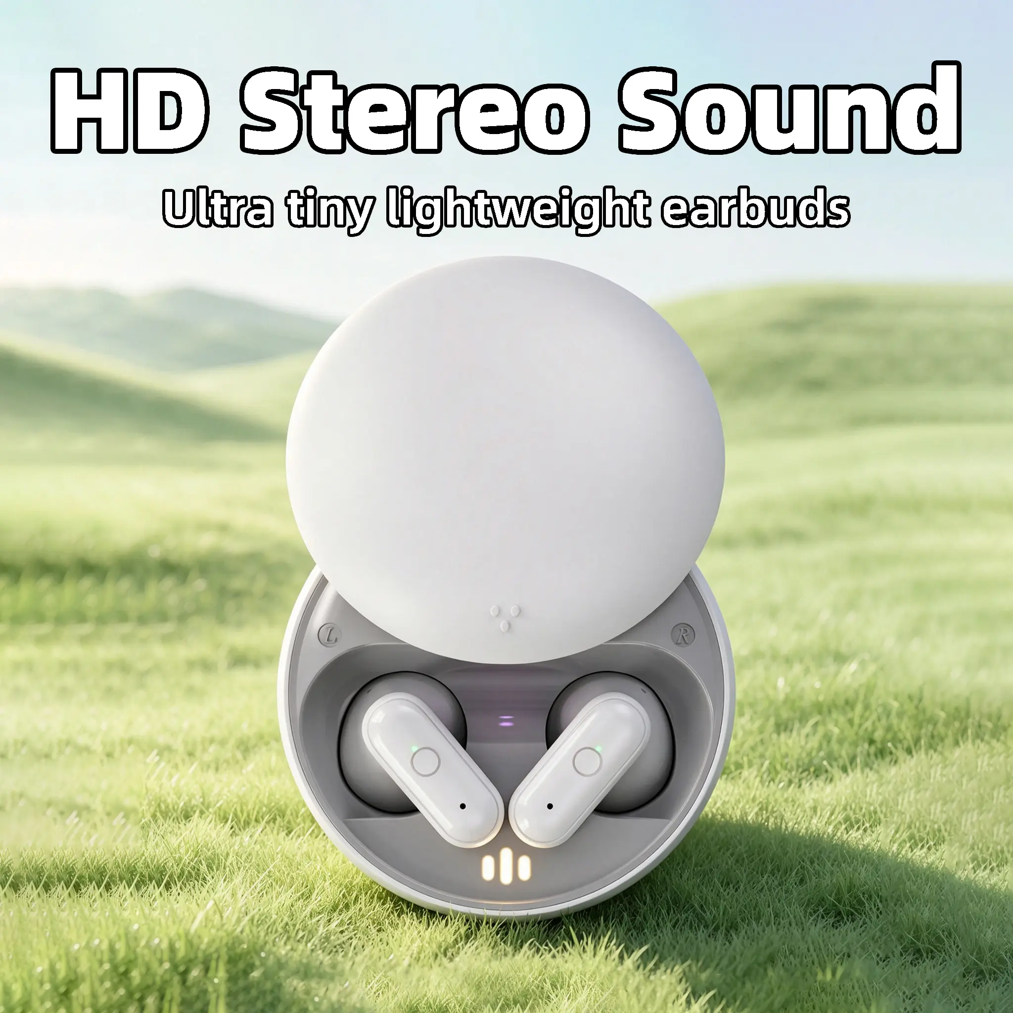 Compact Silicone Mini Sleep Bluetooth Earbuds Pair - Non-Protruding Body, Lightweight, Pain-Free Long Wear, No Ear Pressure, Friction-Reducing Buffer for Side Rest, Music Use with Phone Compatibility (Dorm, Home)