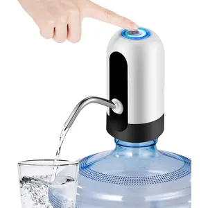 5-gallon water bottle water dispenser, (white) USB-charged electric automatic water bottle pump, suitable for home office, indoor and outdoor drinking water pumps