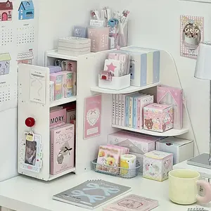 Desktop corner rack, with large drawer storage storage desktop storage rack, suitable for office desktop, home study, bedroom