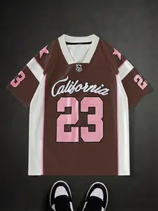 California 23 Brown Pink Football Jersey Workout Top