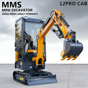 Complimentary Delivery 1.2Ton Mini Excavator With A Bucket, Cab, Hydraulic Thumb. Features Tracked Movement B&S Engine, Ideal For Gardening, Estates, Or Small Excavation Tasks. Available In US Inventory