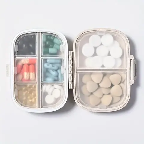 Portable Travel Medicine Box, Multi-Compartment Drug Organizer, Fits Pocket or Wallet, Safe Daily Dose Storage, Affordable and Practical, Medical Organizer