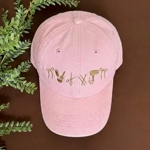 Hairstylist Icon Embroidered Baseball Hat - Hairdresser Artist Icons Embroidered Cap Merch - Healthcare Merch Gift - Casual Wear Washable Material Versatile for Everyday Use -  Gifts - Hospital Crew Style, Nurse Graduation Gift - Medical Assistant