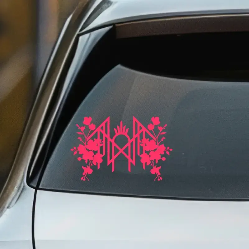 Even In Arcadia Sleep Token Band Logo Vinyl Car Decal With Flowers – Even In Arcadia Inspired Vinyl Decal for Fans of Vessel and Alt Music Aesthetics – Floral Emotional Metal Design forCars, Laptops, Water Bottles, and Alt Girl Merch on TikTok Shop
