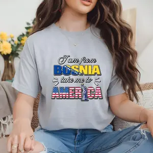 Take Me To America Funny Bosnian Shirt, Unisex Tee Funny Bosnian Gag Gift For Fans
