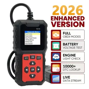 2026 Enhanced V315 OBD2 Scanner, Full OBDII Modes Car Code Reader with 10000+ DTC Lookup, Live Data Stream, Battery Voltage Test, I/M Readiness and Engine Light Check Diagnostic Tool