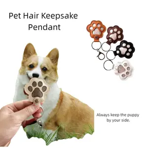 Happysumi Pet Hair Keepsake Pendant - Paw Design Keychain, Pendant, and Backpack Charm - Keepsake