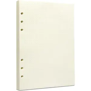 A5 Dot Grid Filler Paper, 6-Hole Punched 100GSM Dotted Loose-Leaf Planner Inserts for Planners, Meeting Notes, Bullet Journals, 80 Sheets/160 Pages