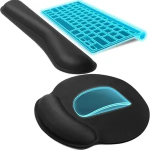 Ergonomic Keyboard Wrist Rest & Mouse Pad Set, Keyboard Wrist Support & Mouse Pad, Computer Accessories for Office & Home, Keyboard Wrist Strain